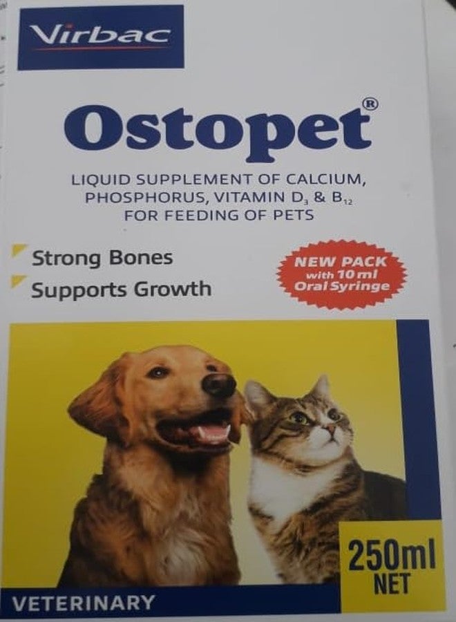 Virbac, Ostopet 250ml - Liquid Supplement aiding Bone Health and Growth for Pets- Pack of 2 - Image 2